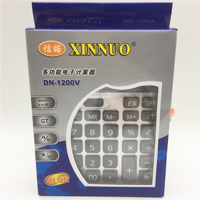 Calculator de birou solar Xinnuo Dn-1200V cu 12 cifre, unitate de companie, cadou, logo, publicitate, computer