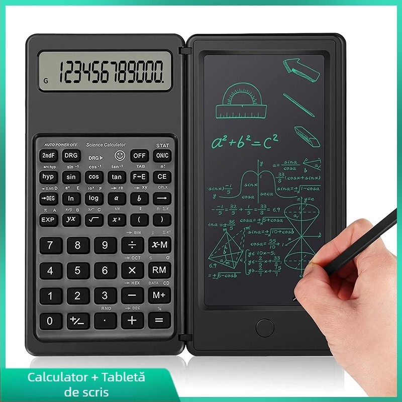 Calculator cu tablă de scris inteligent mini portabil de birou cu funcție specială, calculator solar științific, en-gros transfrontalier