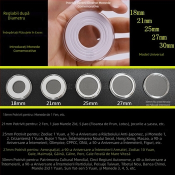 Cutie de depozitare a monedelor comemorative din lemn, pentru tren de mare viteză, pentru anul dragonului, zodiac chinezesc și caracter, cutie de monede, cutie de colectare rezistentă la praf