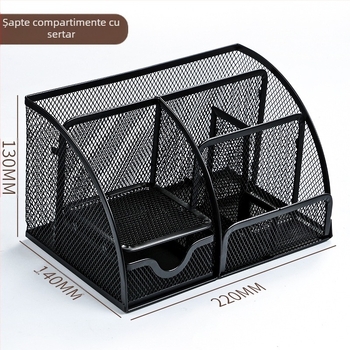 Deli 9200 Suport multifuncțional pentru pixuri Cutie de depozitare Suport pentru pixuri Suport metalic pentru pixuri Rechizite de birou