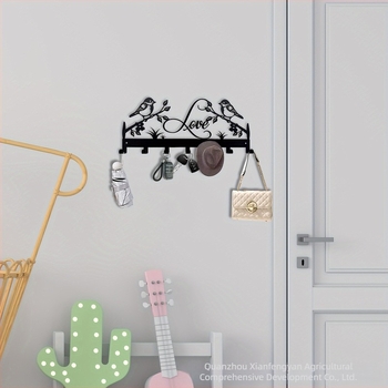 Cârlig de breloc metalic transfrontalier, cârlig de pasăre, montat pe perete, cârlig de depozitare, suport de baie pentru prosoape de pasăre, cuier de perete