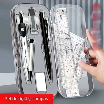 Set de riglă compas instrument de desen pentru studenți riglă de desen geometrie triunghi set de papetărie riglă en-gros