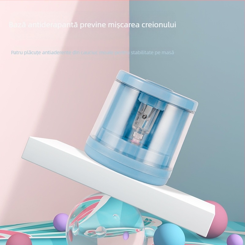 Ascuțitoare de creioane portabilă pentru desktop, ascuțitoare de creioane complet automată, ascuțitoare de creioane pentru uz casnic, școală primară, ascuțitoare de creioane mini