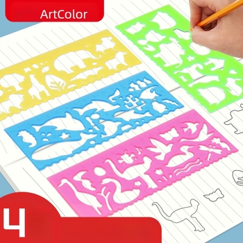 Riglă specială pentru ziare scrise de mână, riglă multifuncțională, riglă de pictură en-gros, riglă de desen cu șablon de desen