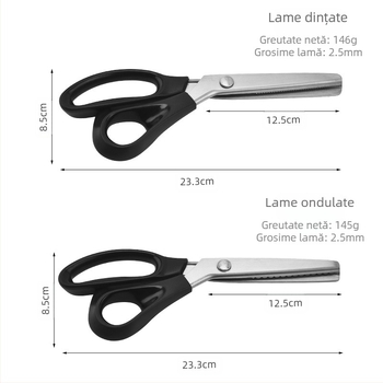 foarfece dentare en-gros în stoc, foarfece triunghiulare pentru dinți de câine, foarfece zimțate pentru croitor, foarfece de dantelă manuală, foarfece cu onduleuri arc