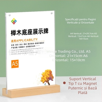 Suport magnetic puternic A4 pentru masă, în formă de L, pentru restaurant, suport pentru carduri, suport pentru masă, față-verso