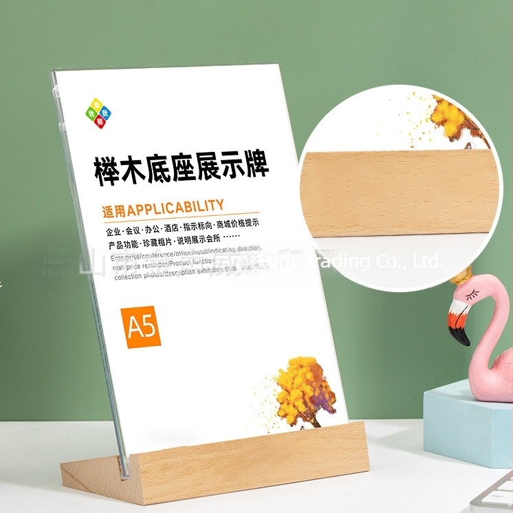 Suport magnetic puternic A4 pentru masă, în formă de L, pentru restaurant, suport pentru carduri, suport pentru masă, față-verso