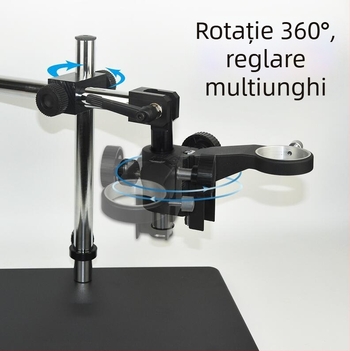 Producătorii furnizează microscop Suport universal cu braț lung Extensie cu rotație reglabilă Suport rotativ Bază coloană cu pol metalic
