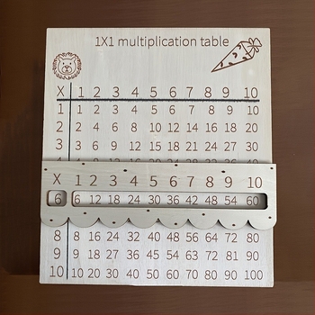 Produs nou popular transfrontalier pentru învățarea „Tabela înmulțirii”, ustensile, meșteșuguri din lemn, buxus, semn modern simplu din lemn