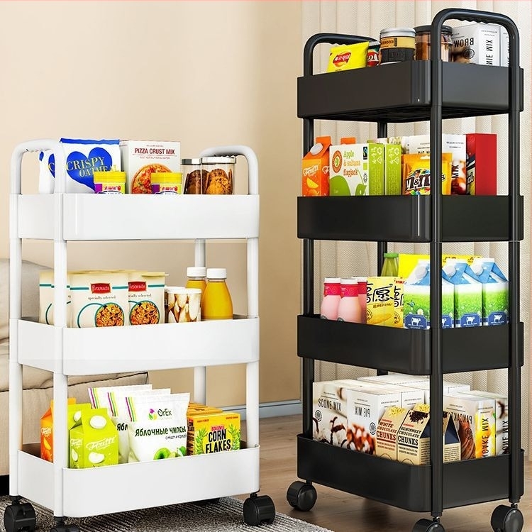 Suport de depozitare pentru bucătărie, cărucior de podea, baie, gustări mobile, toaletă, suport de depozitare multistrat pentru dormitor, noptieră