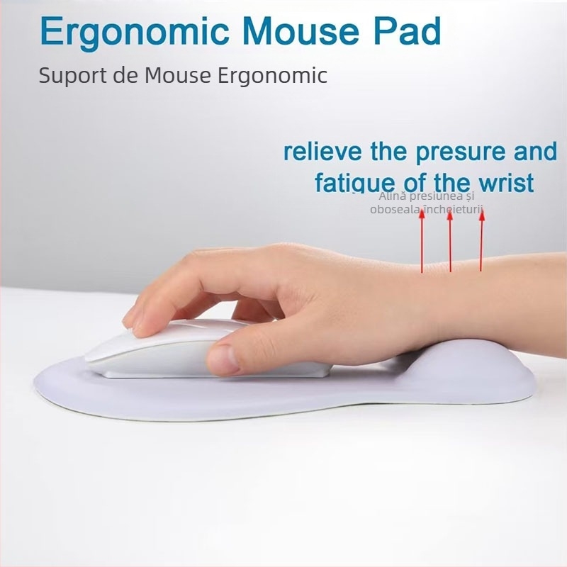 Vânzări directe din fabrică, suport pentru încheietura mâinii, anti-alunecare din silicon, cu recul lent, pentru desktop, pad pentru mouse-ul special pentru birou