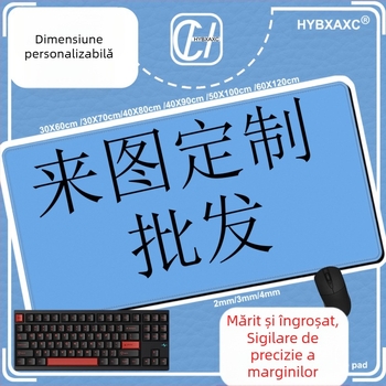 Mouse pad transfrontalier Aliexpress Dropshipping, pad de birou personalizat supradimensionat cu blocare la margini, dropshipping en-gros, binevenit