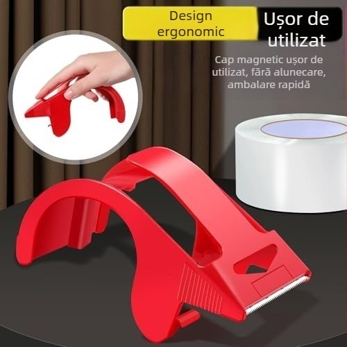Bandă de ambalare transparentă cu dozator pentru expediere și manipulare, poate sigila toate tipurile de cutii