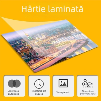 Cel mai bine vândut loc de pe Amazon, fără mașină, autocolant autoadeziv transparent laminat, folie de laminare la rece, autocolant autoadeziv pentru etanșare foto