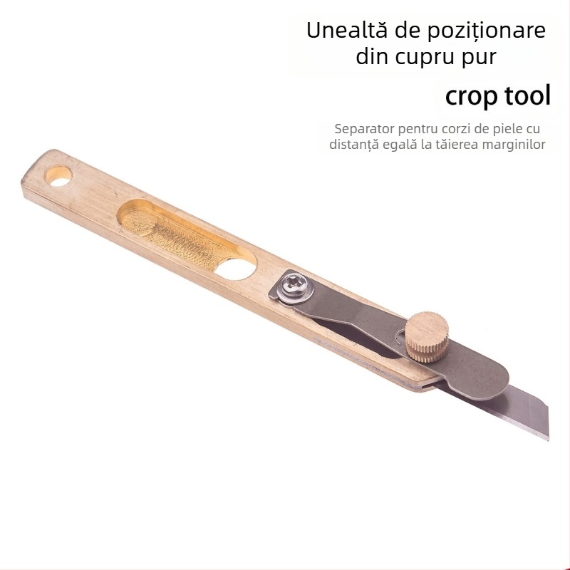 Cuțit de alamă, cuțit de poziționare a pielii, cuțit de tăiere, cuțit de tăiere a pielii, cuțit DIY pentru tăierea pielii la legume