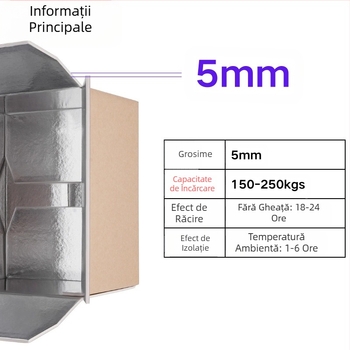 Cutie izolatoare din folie de aluminiu, cutie pentru fructe de mare, legume, carne proaspătă, lanț frigorific, logistică expresă, cutie din spumă, pliabilă, imprimare color, personalizare