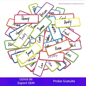 Etichete magnetice cu ștergere uscată, autocolant magnetic pentru raft, clasificare depozit, autocolant magnetic moale, foaie cu nume