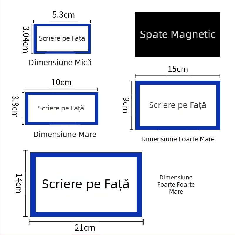 Etichete magnetice cu ștergere uscată, autocolant magnetic pentru raft, clasificare depozit, autocolant magnetic moale, foaie cu nume