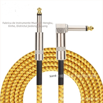 Cot drept 6.35 mascul-la-mascul chitară electrică linie de conectare 6.35 cap reducere zgomot conexiune cutie electrică folk Beth electric Ji