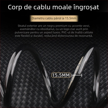 Linie de difuzor YYTCG linie audio de calitate superioară, monocristal, cupru placat cu argint, amplificator de putere pentru difuzor, linie audio hifi din cupru pur, linie împrăștiată