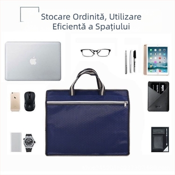 Geantă de dosar Spot Satchel impermeabilă din pânză Oxford lărgită, geantă de dosar cu dublu strat, geantă de dosar de mare capacitate