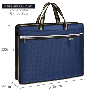 Servietă de birou A4 din pânză pentru documente, servietă pentru studenți, geantă cu informații pentru bărbați și femei, fermoar, impermeabilă, capacitate mare de producție