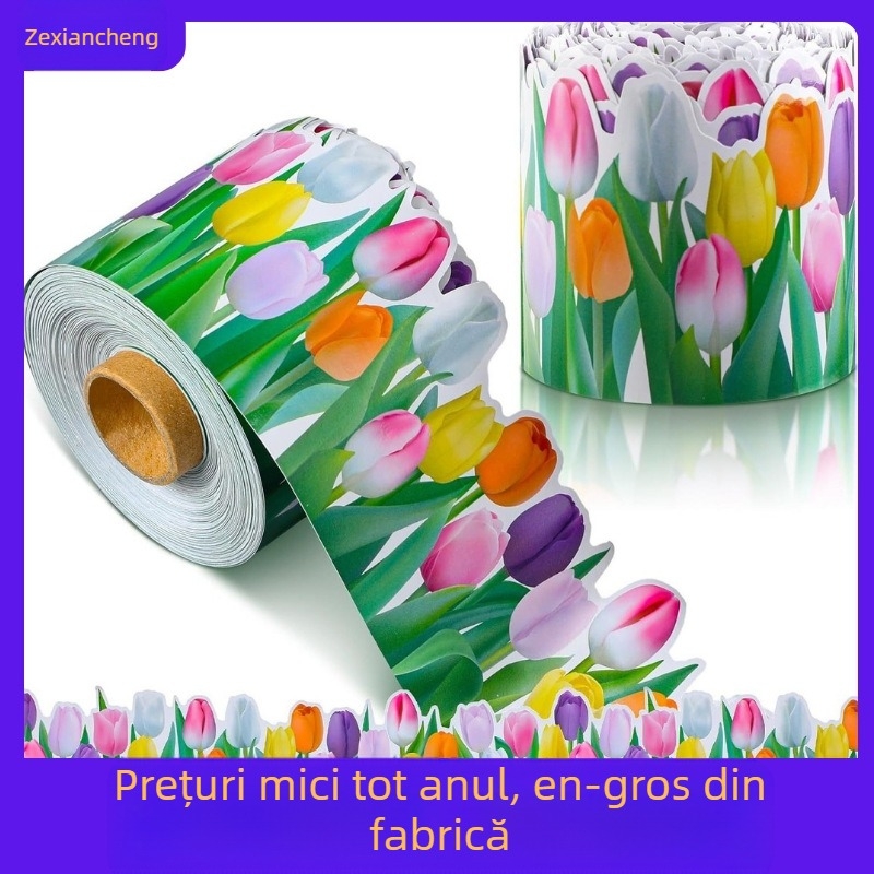 Fabrica de en-gros, vânzare transfrontalieră, decorațiuni florale, autoadezive, model de autocolant, design impermeabil și rezistent la zgârieturi, culori strălucitoare