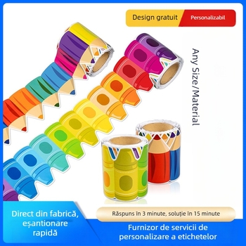 Autocolant decorativ pentru tablă de avizier Amazon, creion curcubeu, autocolant pentru tablă de clasă, decorare de bordură, bordură transversală