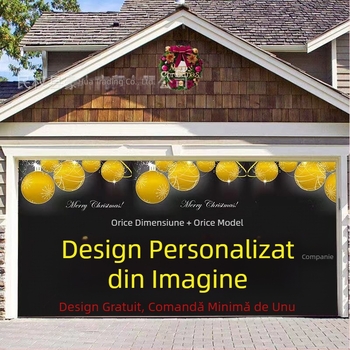 Crăciun nou, transfrontalier, pavilion de ușă de garaj, pânză, montat pe perete, sobă, decorare de petrecere de vacanță, fundal, pânză
