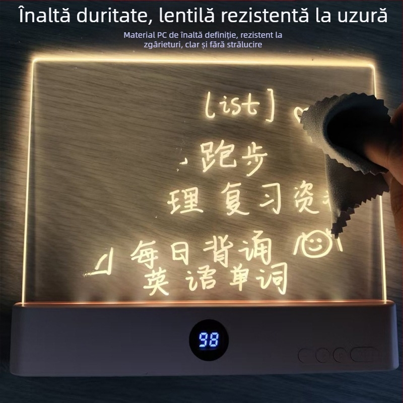Lampă de învățare Graffiti transfrontalieră nouă lampă de lectură transparentă portabilă, lampă de învățare cu reglare continuă a intensității luminii, lampă de lectură temporizată