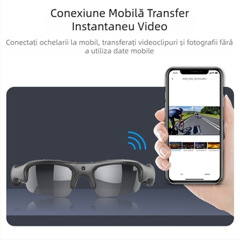 Ochelari de ciclism pentru sporturi în aer liber cu Wifi, ochelari sport inteligenți montați pe cap, ochelari multifuncționali pentru cameră și foto
