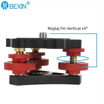 Bază trepied Bexin SLR pentru cameră, panou/înclinare, scaun reglabil orizontal, din aliaj de aluminiu în trei direcții, reglare fină a unghiului