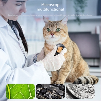 2025 Produs nou Microscop digital pliabil de buzunar portabil Lupă electronică cu focalizare automată 500X