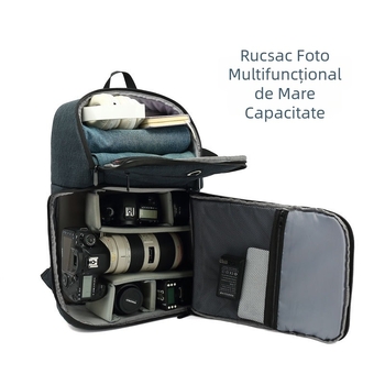 Geantă foto SLR, rucsac foto, capacitate mare, multifuncțională, impermeabilă, căptușeală din catifea, vânzări directe din fabrică