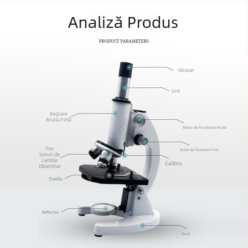 Microscop optic monocular XSP-02, vânzare transfrontalieră, fabricat în China, pentru predarea științifică, portabil, cu surse de microscop biologic