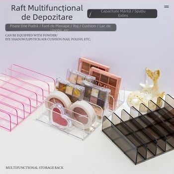 Pernă de aer pudră tort cosmetice pudră fard de pleoape paletă transparentă de depozitare cutie manichiură paletă de culori lucrată manual portabil unghii depozitare raft