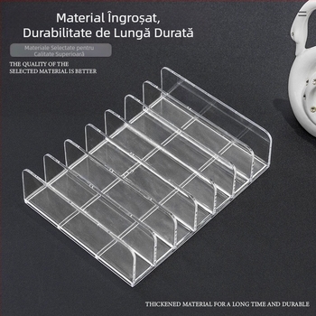 Pernă de aer pudră tort cosmetice pudră fard de pleoape paletă transparentă de depozitare cutie manichiură paletă de culori lucrată manual portabil unghii depozitare raft