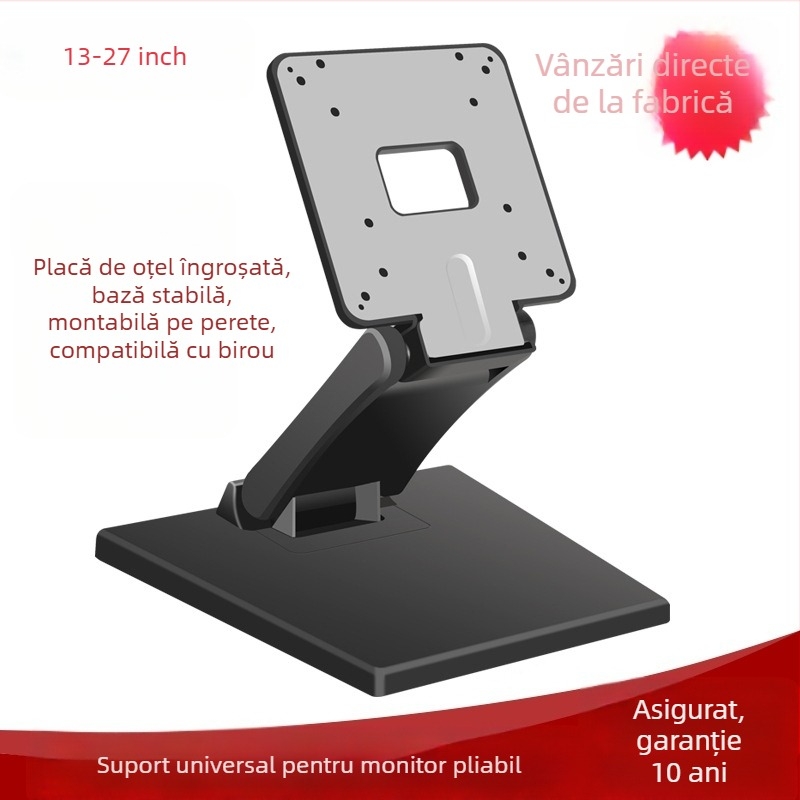 Trei producători de strategie, suport pentru monitor de 13-17-22-24 inch, suport pentru computer cu ecran tactil, bază pliabilă pentru desktop, priză