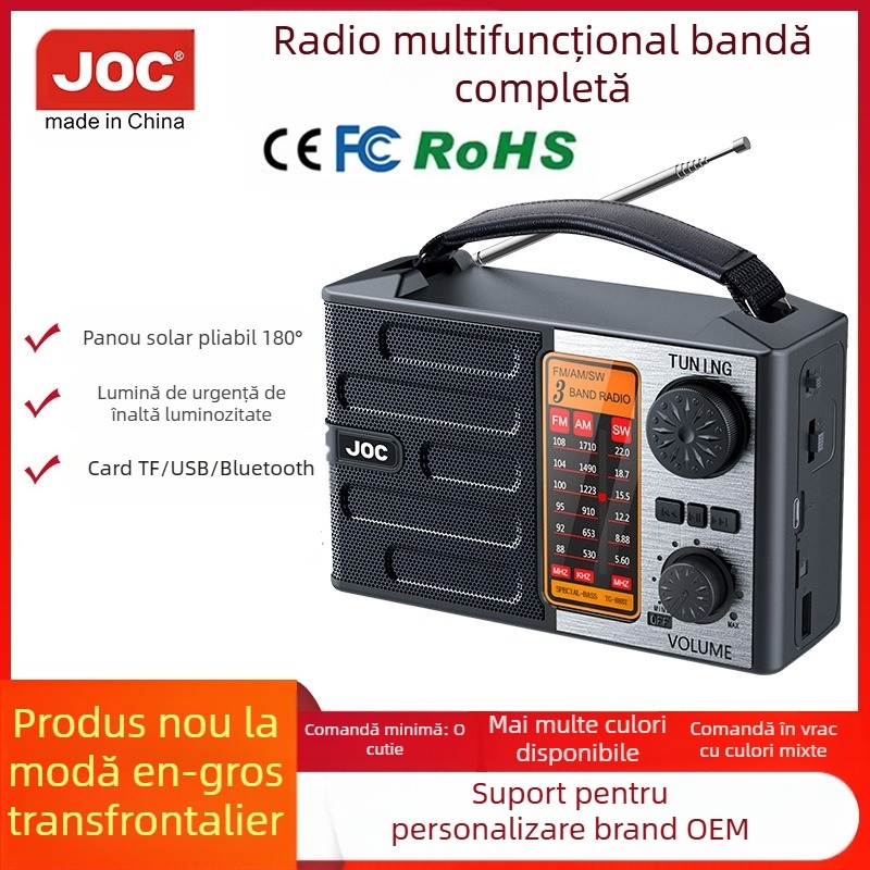 Radio solar Amazon AliExpress, radio cu bandă completă, radio cu bandă completă, căutare automată de radiouri