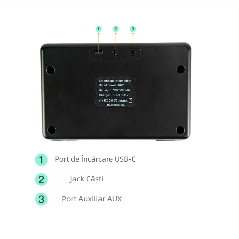 Chitară electrică bas electric difuzor amplificator de sunet 10W portabil mini Bluetooth accesorii audio pentru instrumente