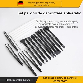 Pensetă antistatică din plastic, tip rangă, 14 într-unul, instrument de întreținere pentru fabrică de electronice, clemă neagră cu gură largă, costum