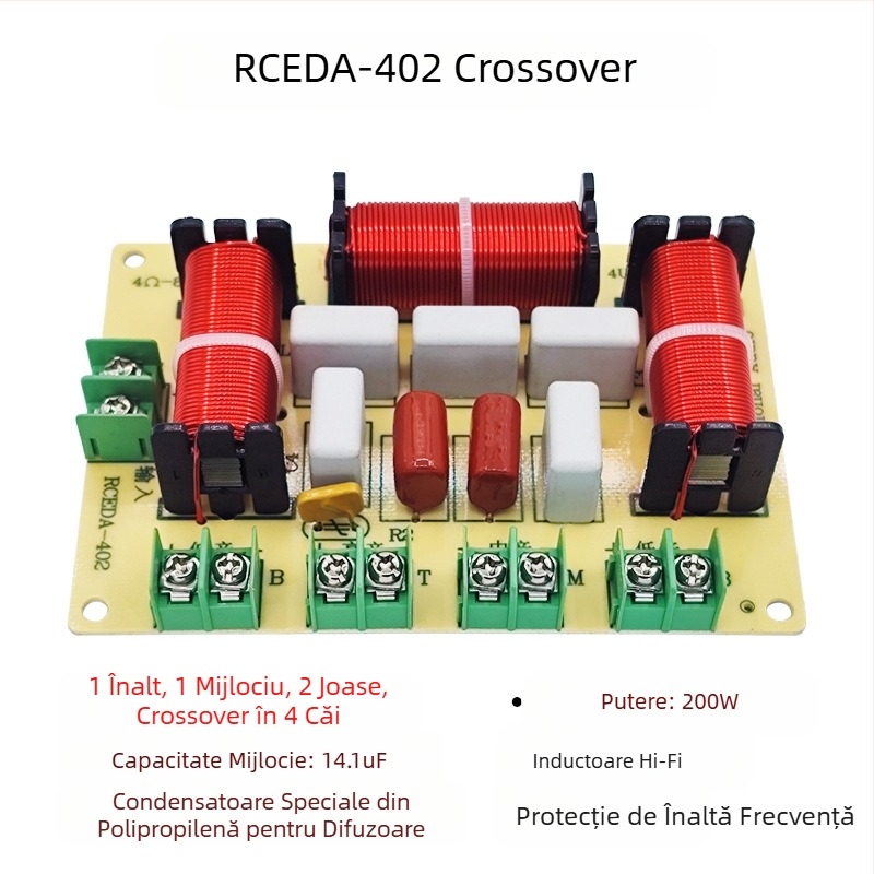 Divizor de frecvență unu înalt unu mediu două joase audio pe patru căi difuzor de acasă fără lipire divizor modificat
