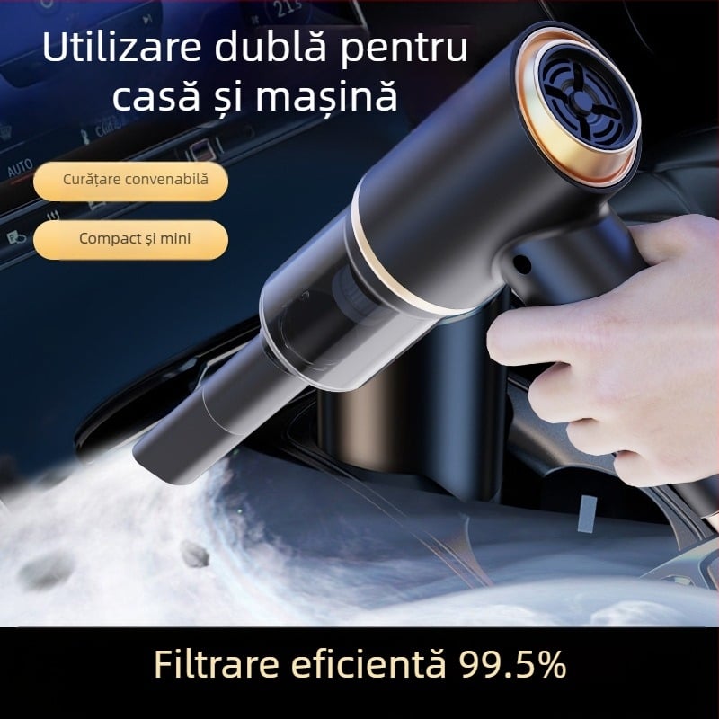 Aspirator auto nou de uz casnic, portabil, mic, wireless, super aspirație, auto, interior, mini aspirator puternic