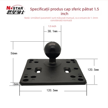 Suport pentru tabletă industrială NSTAR transfrontalieră 246U, scaun de fixare pentru navigator de mașini agricole, cap sferic de 1,5 inch