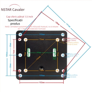 Suport pentru tabletă industrială NSTAR transfrontalieră 246U, scaun de fixare pentru navigator de mașini agricole, cap sferic de 1,5 inch