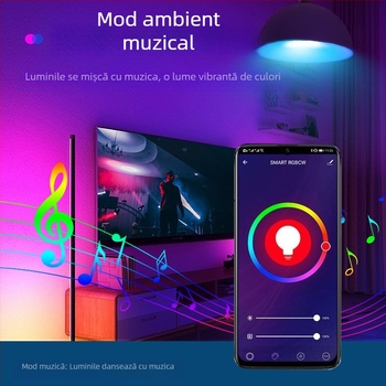 Bec LED inteligent cu schimbare de culoare, bec RGB, E27, cu bază cu șurub, bec RGB multicolor cu atmosferă, reglabil la modă