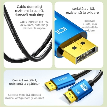 Jinghua Ediția 1.4 DP Line mascul-mascul 8K60hz Linie de date pentru competiții electrice, linie de conectare pentru afișaj computer cu cablu împletit