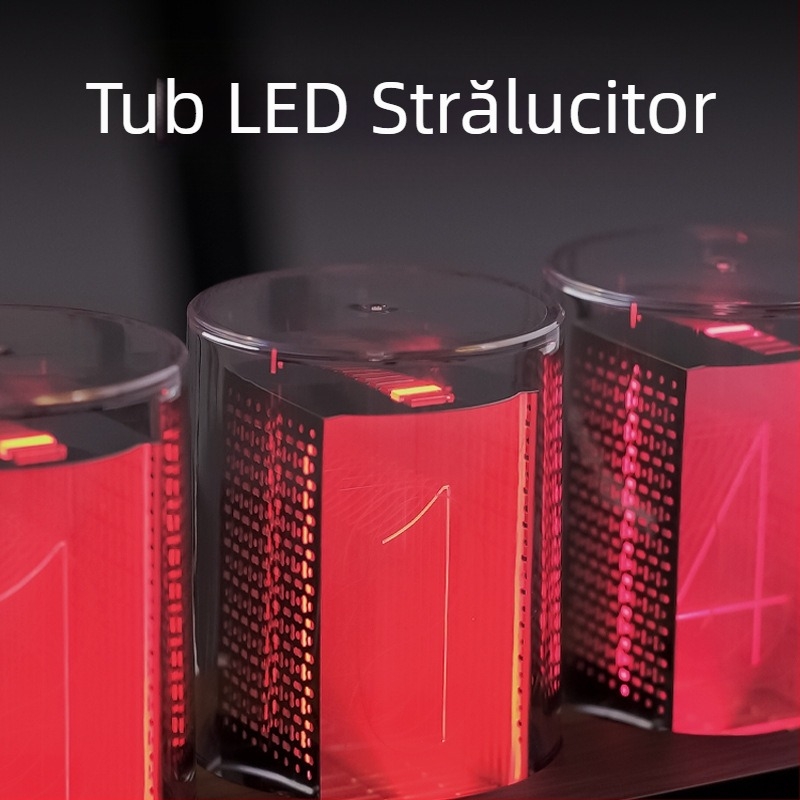 Ceas digital cu tub pseudo-Nixie RGB Amazon, vânzare excelentă, pentru comerț electronic, ornamente creative pentru desktop