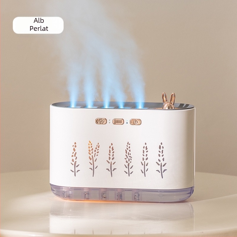 Umidificator de aer nou transfrontalier, dormitor silențios, spray cu cinci găuri, aromaterapie, creativ, dinamic, colorat, control vocal, preluare