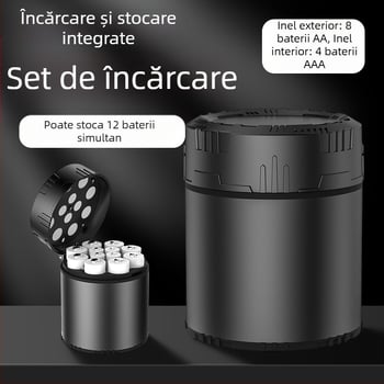 Nr. 5 Nr. 7 Tensiune constantă 1.5V Baterie litiu reîncărcabilă 12 Încărcător de depozitare Depozitare durabilă Încărcător AA integrat